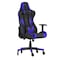 Flash Furniture Blue LeatherSoft Gaming Chair with Roller Wheels CH-187230-1-BL-RLB-GG - alternate 4